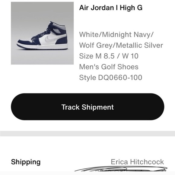 Jordan 1 Retro High Golf Patent Midnight Navy Sneakers DQ0660-100| M 8.5 / W 10 - Picture 17 of 17